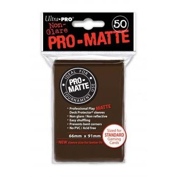 Image for Pro-Matte Standard Deck Protectors - Brown (50-Pack) - Card Sleeves