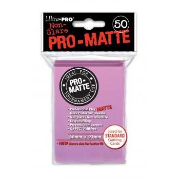 Image for Pro-Matte Standard Deck Protectors - Pink (50-Pack) - Card Sleeves