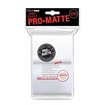 Image for PRO-Matte Standard Deck Protectors - White (100-Pack) - Card Sleeves