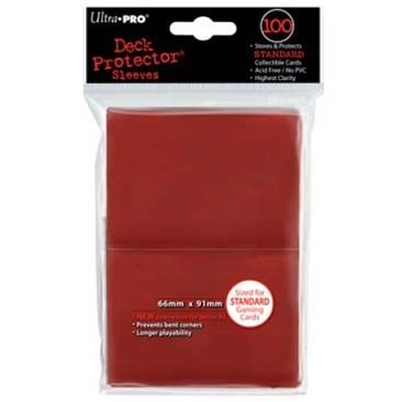 Image for Standard Deck Protectors - Red (100-Pack) - Card Sleeves