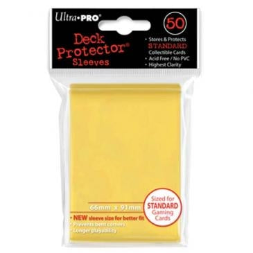 Image for Standard Deck Protectors - Yellow (50-Pack) - Card Sleeves