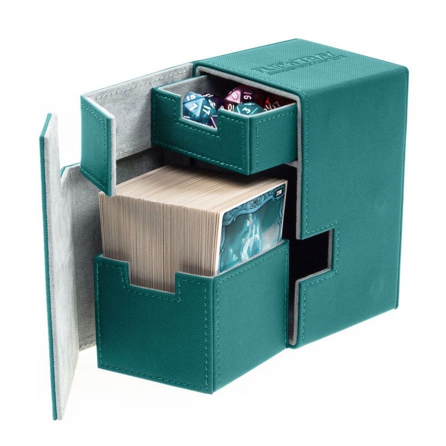 Image for Flip 'n' Tray Deck Case XenoSkin - Petrol (Holds 100+) - Deck Boxes
