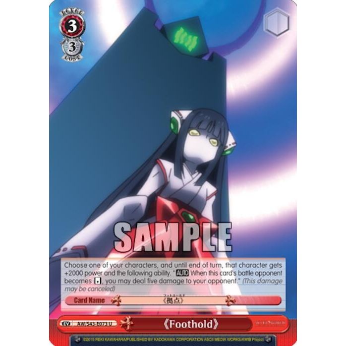 Image for "Foothold" (AW/S43-E073 U) (AW/S43) - Weiss Schwarz
