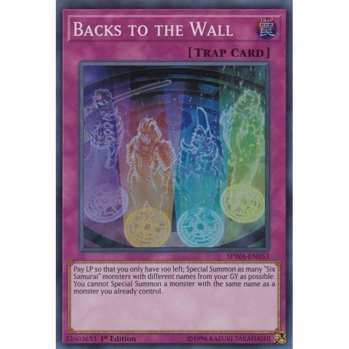 Image for Backs to the Wall (SPWA-EN053) (SPWA) - YuGiOh