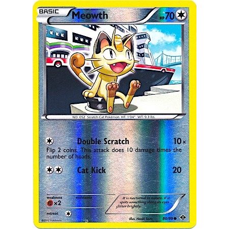 Image for Meowth - 80/99 (Mirror Reverse Holo) (080/099) (MCAP) - Pokemon