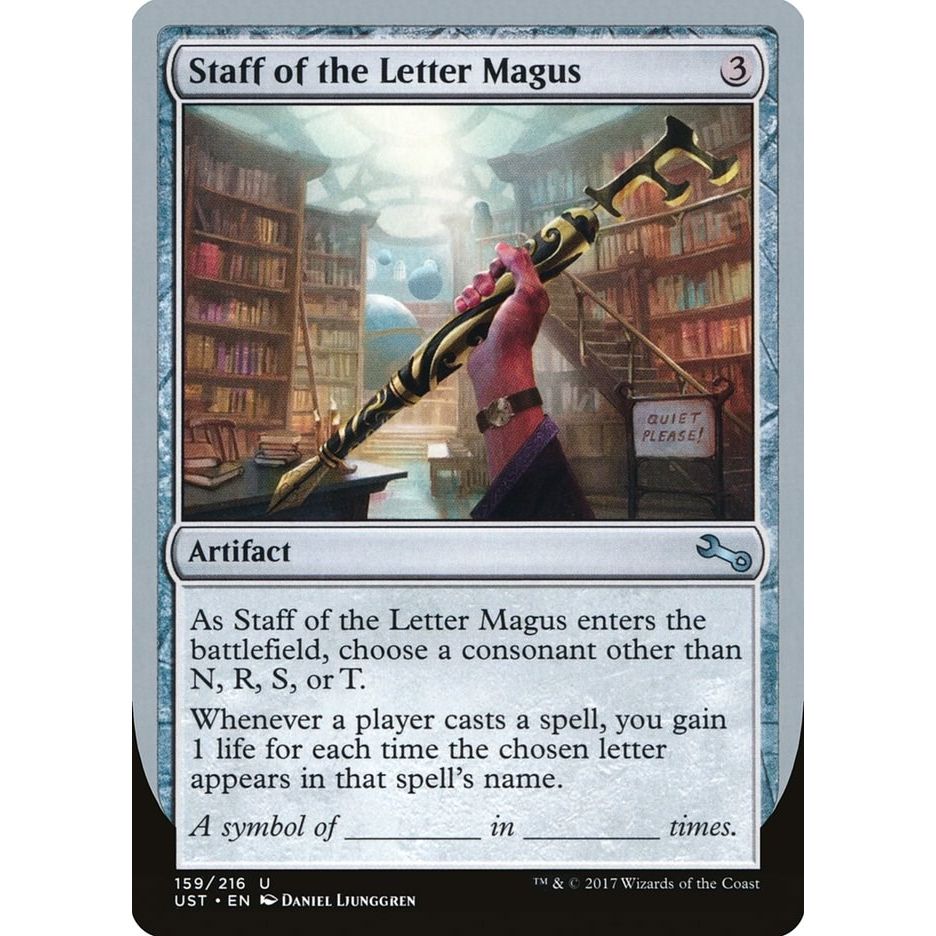Image for Staff of the Letter Magus (159) (UST) - Magic: The Gathering