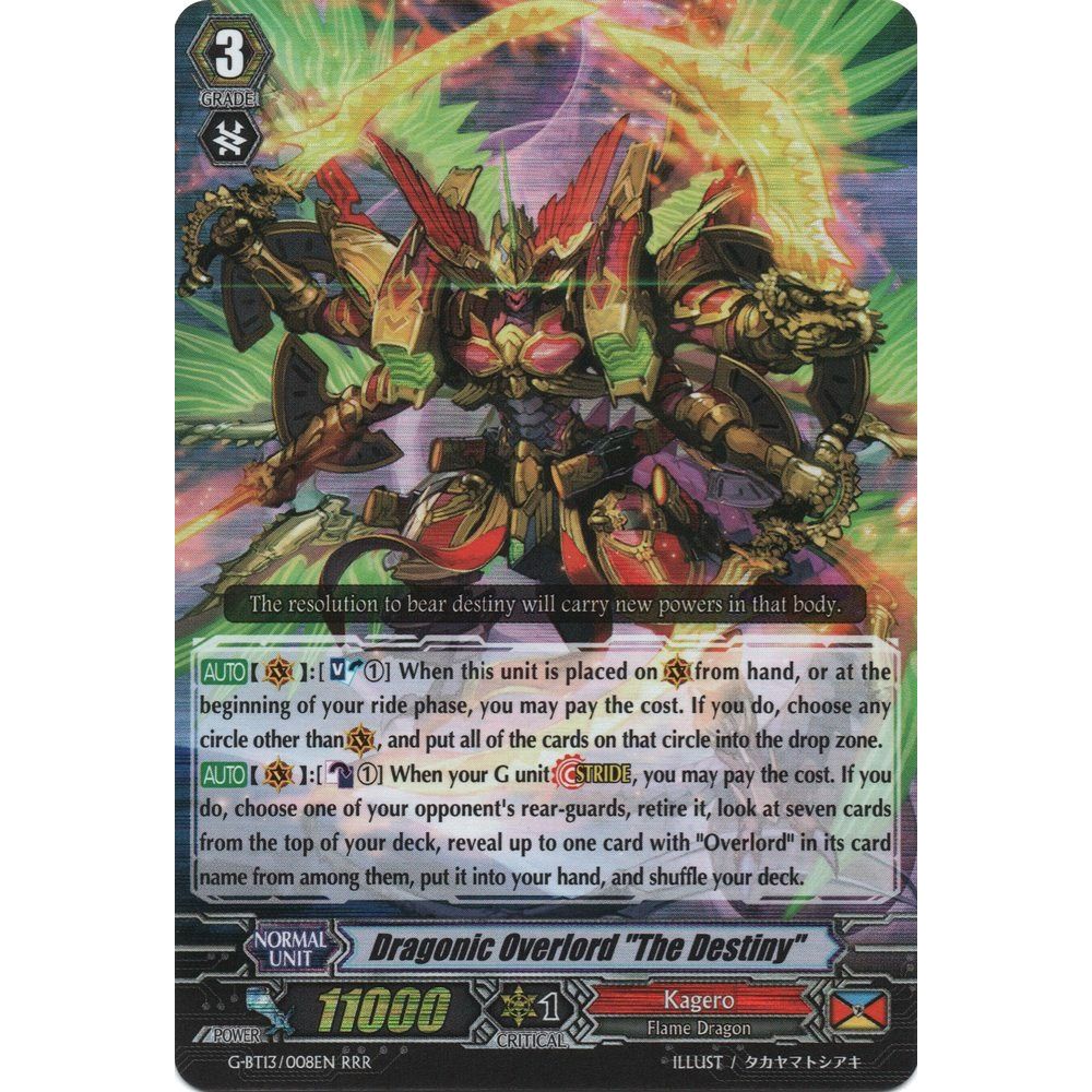 Image for Dragonic Overlord "The Destiny" (G-BT13/008EN) (G-BT13) - Cardfight Vanguard