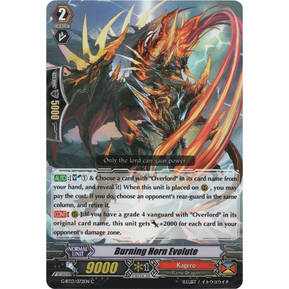 Image for Burning Horn Evolute (G-BT13/072EN) (G-BT13) - Cardfight Vanguard