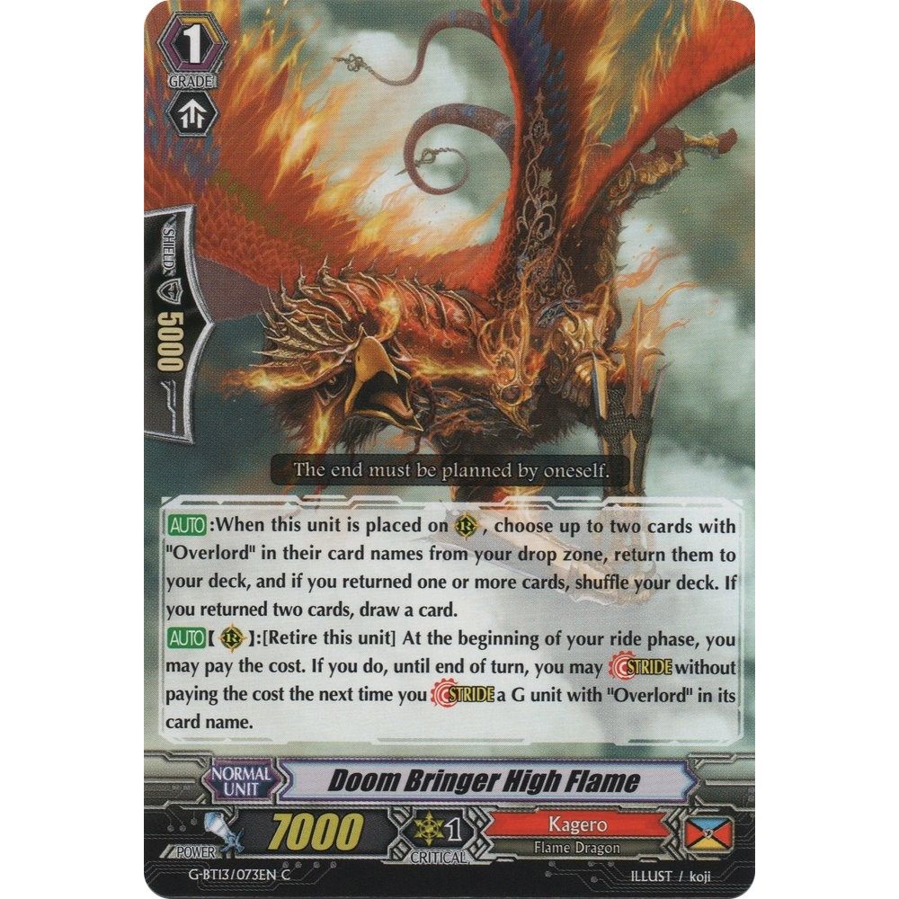 Image for Doom Bringer High Flame (G-BT13/073EN) (G-BT13) - Cardfight Vanguard