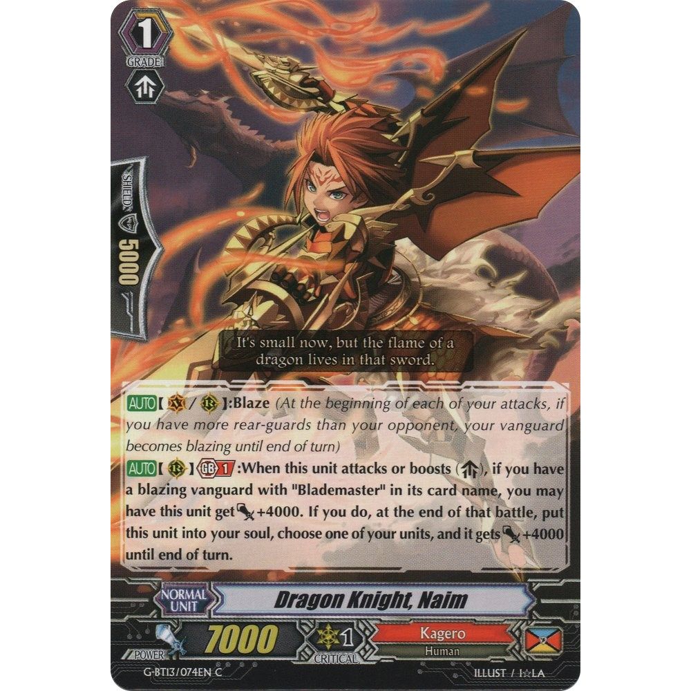 Image for Dragon Knight, Naim (G-BT13/074EN) (G-BT13) - Cardfight Vanguard