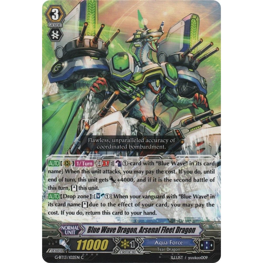 Image for Blue Wave Dragon, Arsenal Fleet Dragon (G-BT13/102EN) (G-BT13) - Cardfight Vanguard