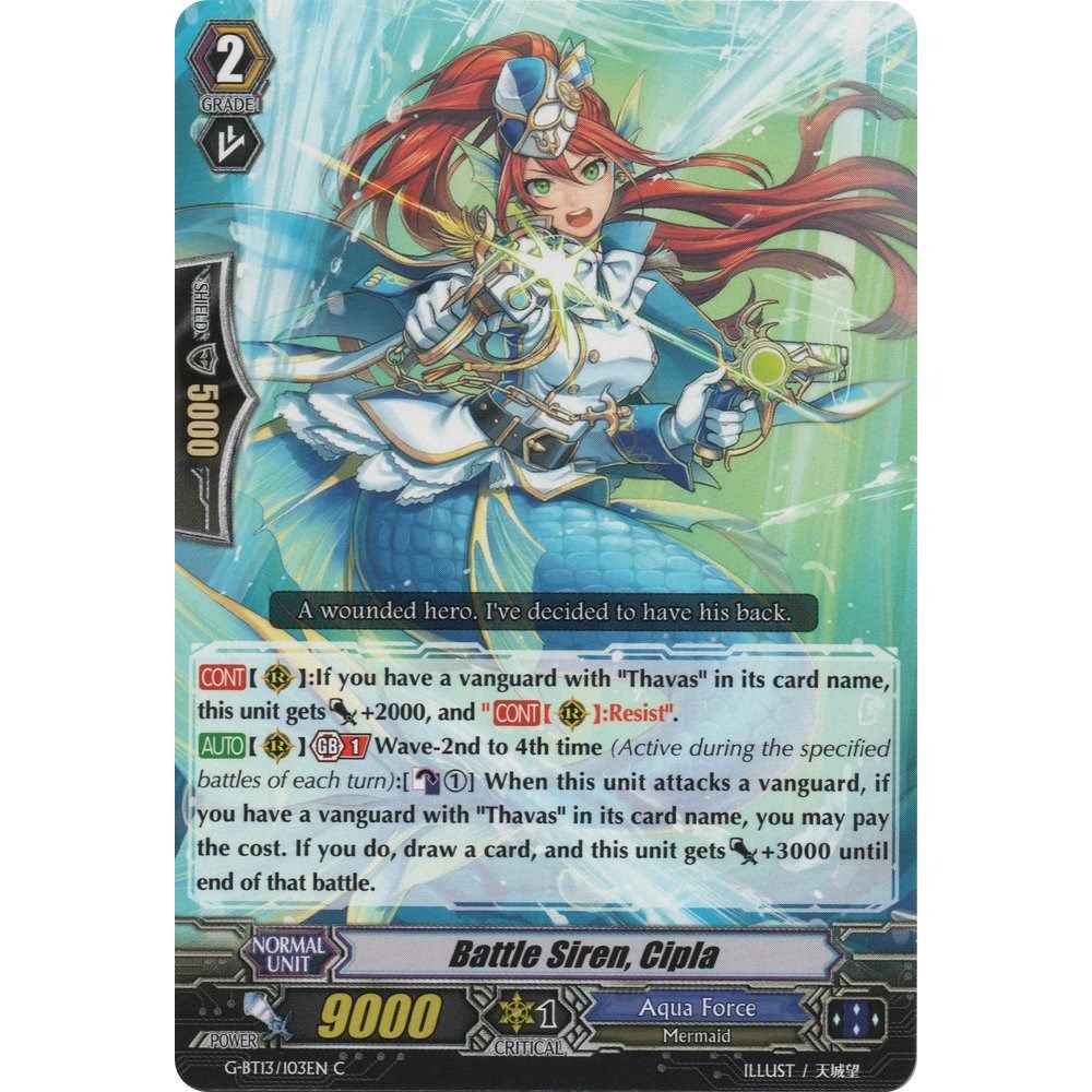 Image for Battle Siren, Cipla (G-BT13/103EN) (G-BT13) - Cardfight Vanguard