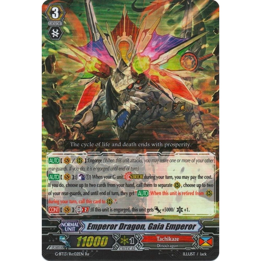 Image for Emperor Dragon, Gaia Emperor (G-BT13/Re:02EN) (G-BT13) - Cardfight Vanguard