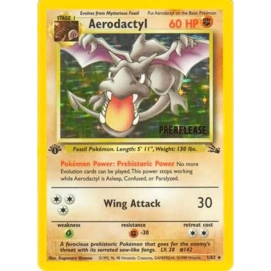 Image for Aerodactyl (Prerelease) (01/62) (PR) - Pokemon