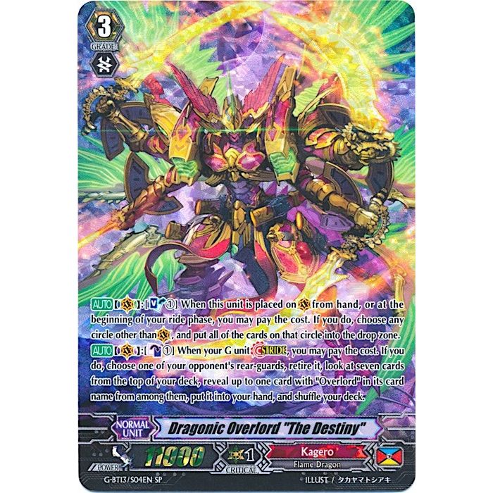 Image for Dragonic Overlord "The Destiny" (SP) (G-BT13/S04EN) (G-BT13) - Cardfight Vanguard