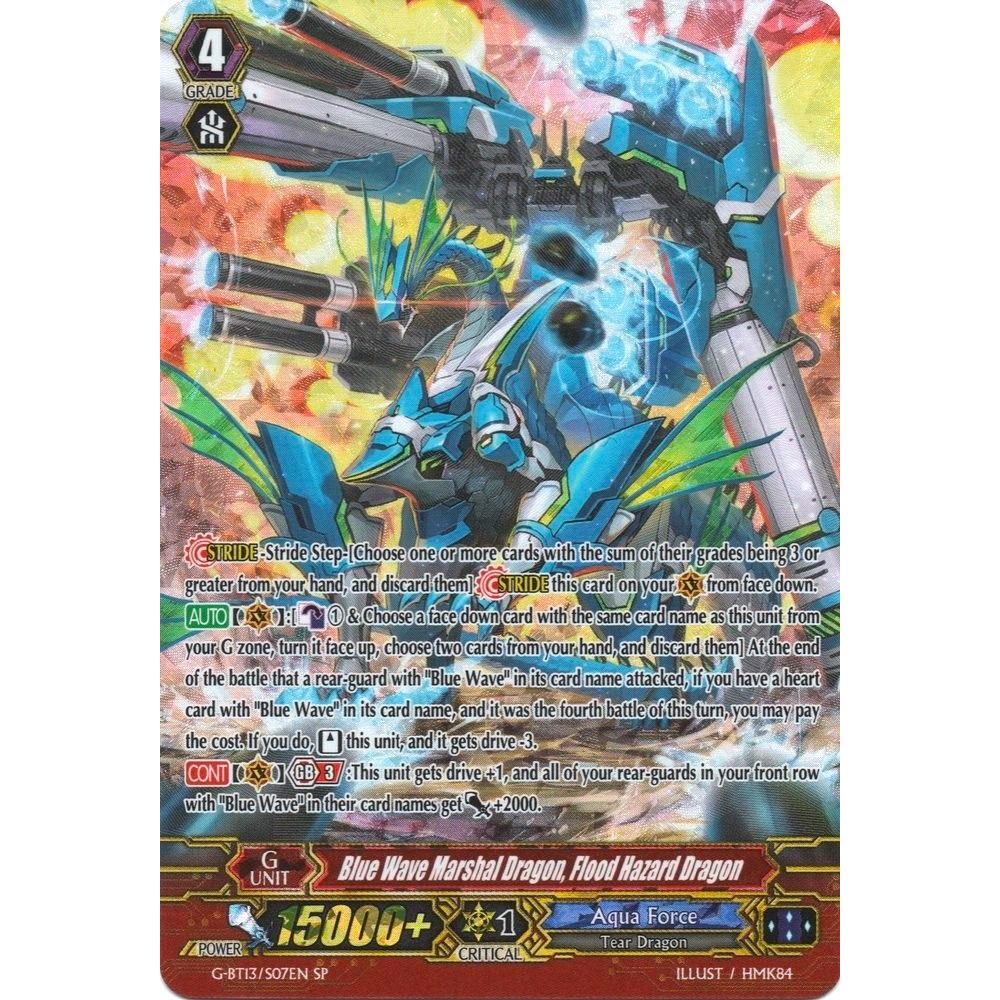 Image for Blue Wave Marshal Dragon, Flood Hazard Dragon (SP) (G-BT13/S07EN) (G-BT13) - Cardfight Vanguard