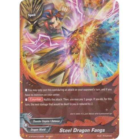 Image for Steel Dragon Fangs (Secret) (X-BT04/0106EN) (X-BT04) - Future Card BuddyFight