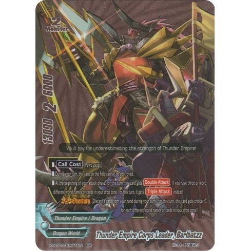 Image for Thunder Emperor Corps Leader, Barlbatzz (BR) (X-BT04/BR01EN) (X-BT04) - Future Card BuddyFight