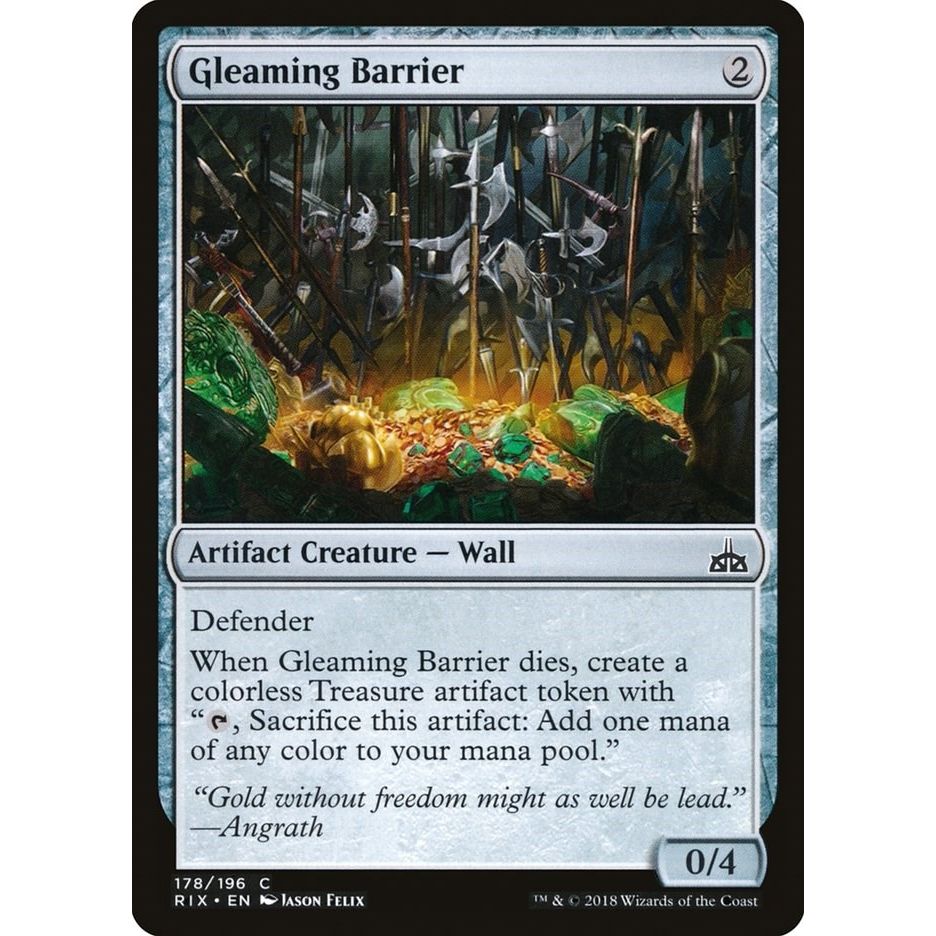 Image for Gleaming Barrier (178) (RIX) - Magic: The Gathering