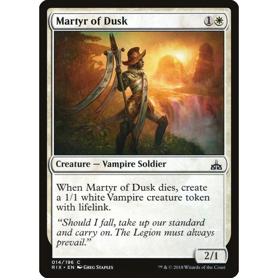 Image for Martyr of Dusk (14) (RIX) - Magic: The Gathering