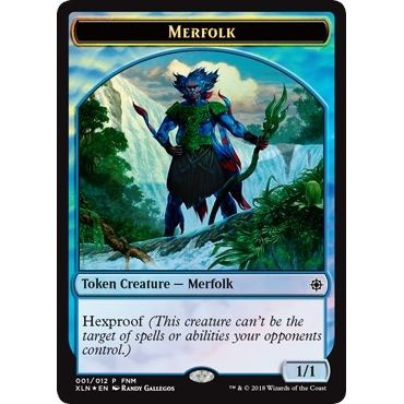 Image for Merfolk // Treasure Double-Sided Token (1) (FNM) - Magic: The Gathering