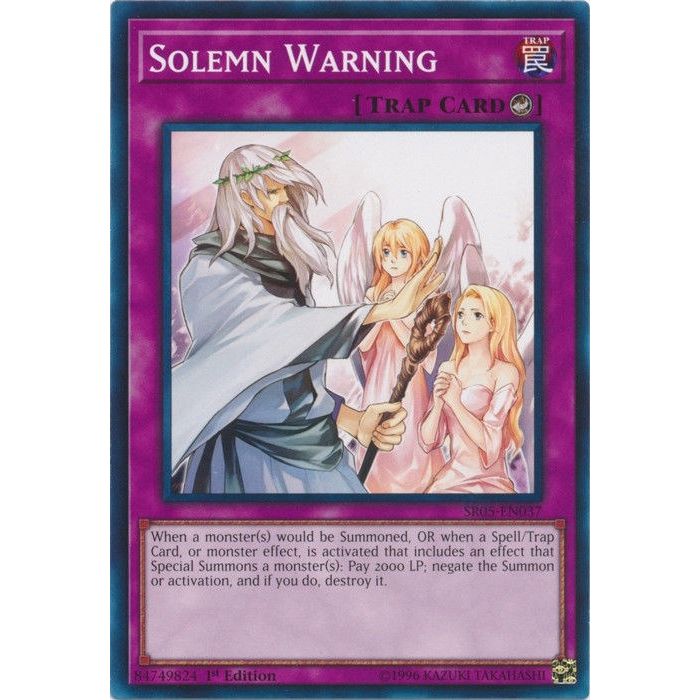 Image for Solemn Warning (SR05-EN037) (SDWL) - YuGiOh