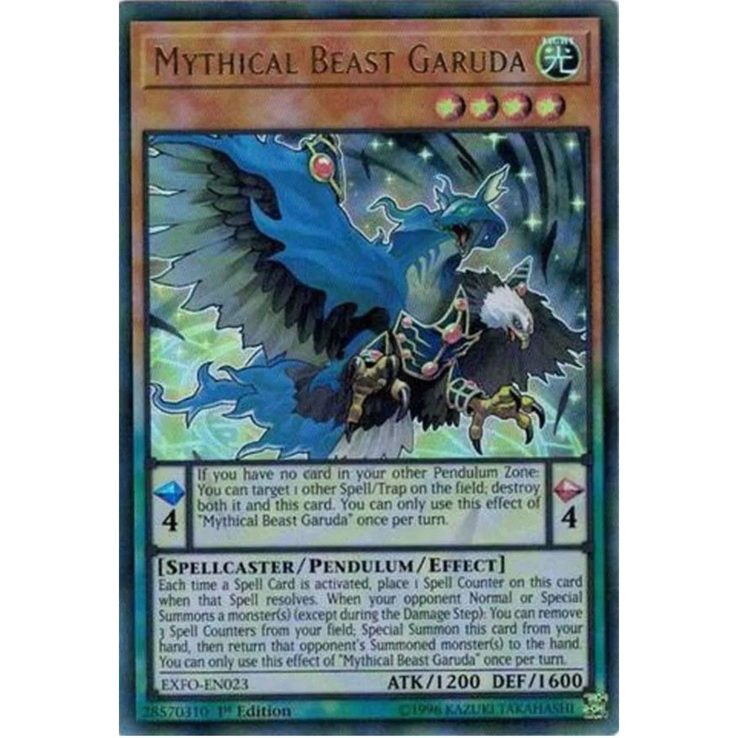 Image for Mythical Beast Garuda (EXFO-EN023) (EXFO) - YuGiOh