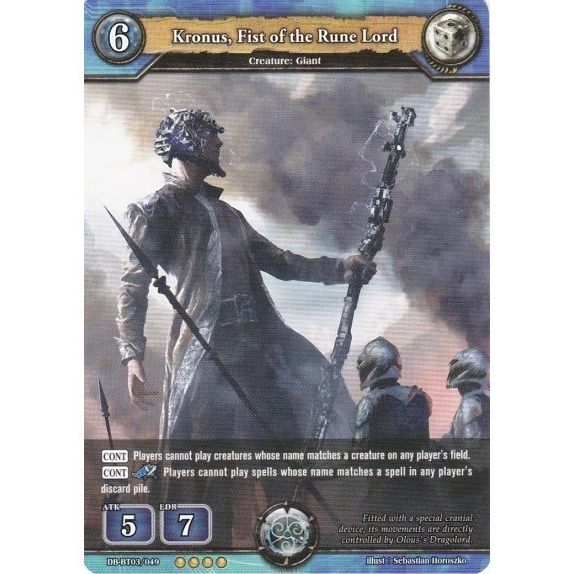 Image for Kronus, Fist of the Rune Lord (DB-BT03/049) (BP03) - Dragoborne