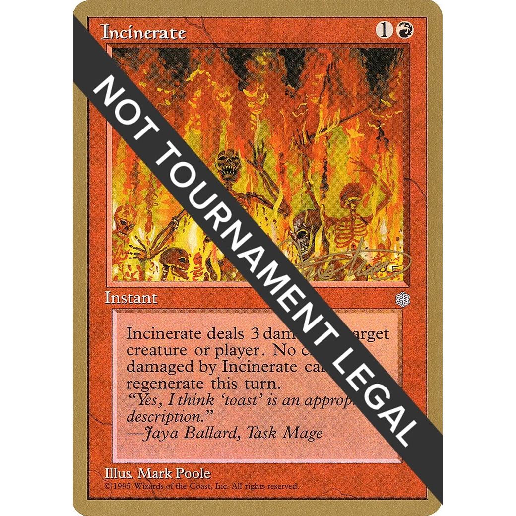 Image for Incinerate - 1996 Mark Justice (ICE) (WCD) - Magic: The Gathering