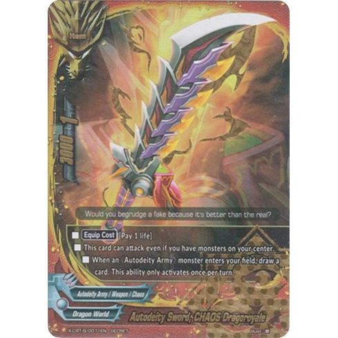 Image for Autodeity Sword, CHAOS Dragoroyale (X-CBT-B/0071EN) (X-CBT) - Future Card BuddyFight