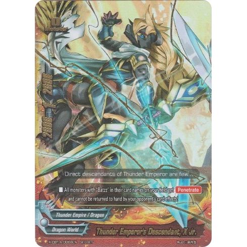 Image for Thunder Emperor's Descendant, X Jr. (X-CBT-A/0068EN) (X-CBT) - Future Card BuddyFight