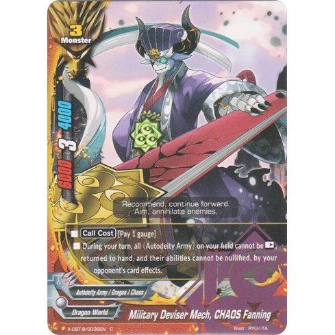 Image for Military Deviser Mech, CHAOS Fanning (X-CBT-B/0038EN) (X-CBT) - Future Card BuddyFight