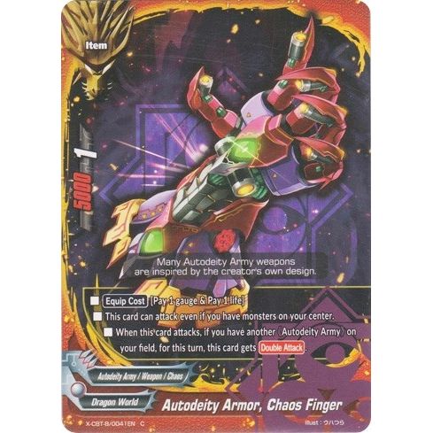 Image for Autodeity Armor, Chaos Finger (X-CBT-B/0041EN) (X-CBT) - Future Card BuddyFight