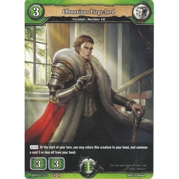 Image for Obnoxious Liege-lord (DB-BT03/032) (BP03) - Dragoborne