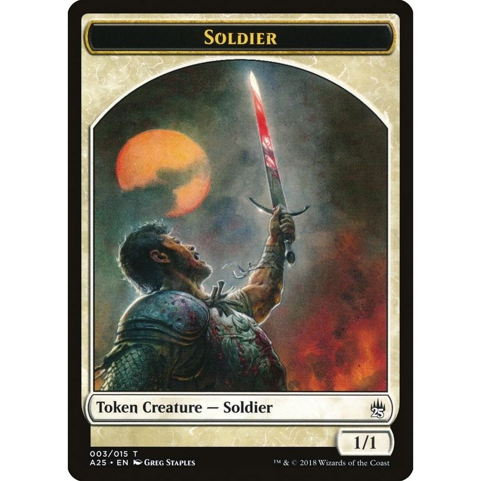 Image for Soldier Token (003) (3) (A25) - Magic: The Gathering