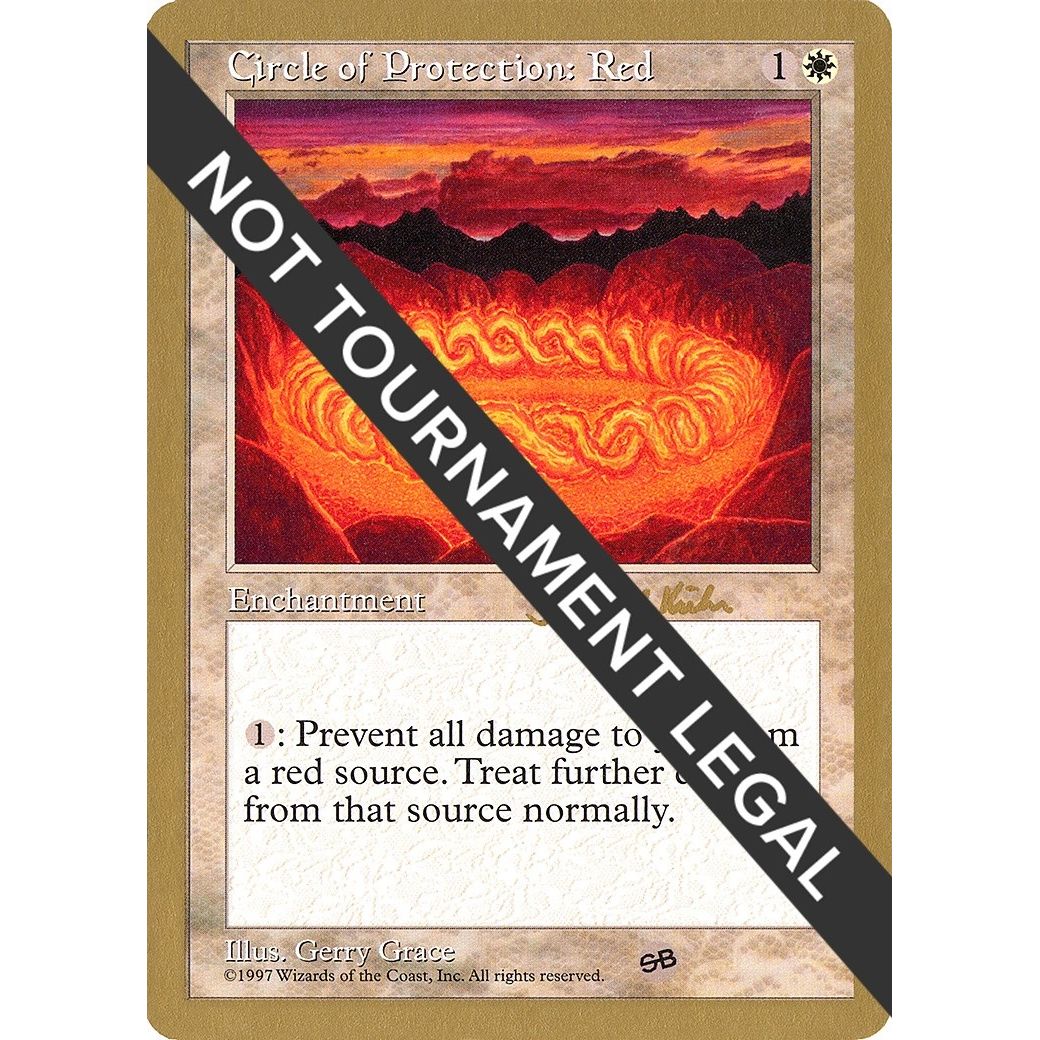 Image for Circle of Protection: Red - 1997 Janosch Kuhn (5ED) (SB) (WCD) - Magic: The Gathering