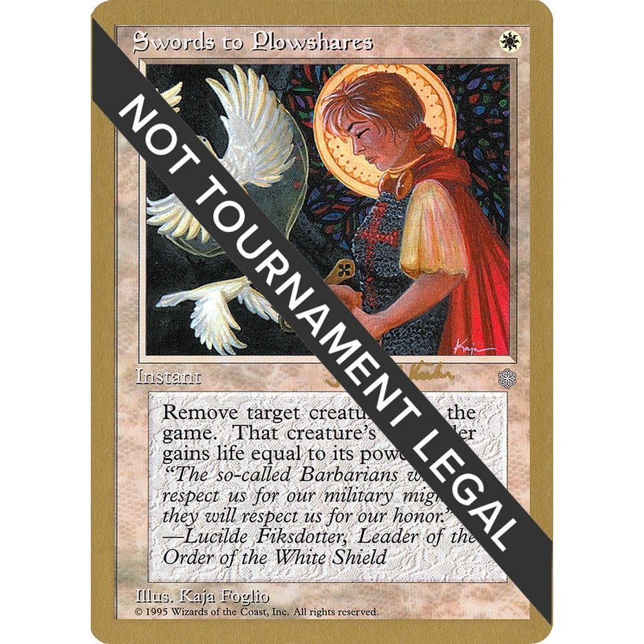 Image for Swords to Plowshares - 1997 Janosch Kuhn (ICE) (WCD) - Magic: The Gathering