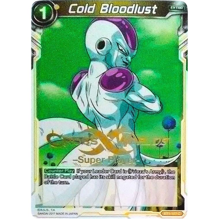 Image for Cold Bloodlust (Super Player Stamped) (BT1-107) (TPR) - Dragon Ball Super: Masters