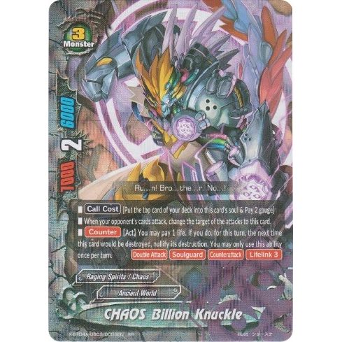 Image for CHAOS Billion Knuckle (X-BT04A-UB03/0008EN) (X-BT04A) - Future Card BuddyFight