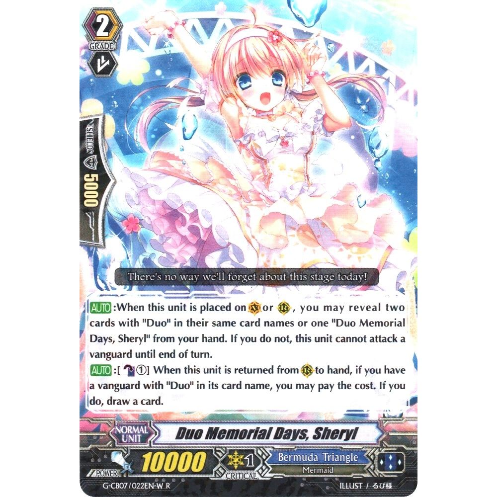 Image for Duo Memorial Days, Sheryl (White) (G-CB07/022EN-W) (G-CB07) - Cardfight Vanguard
