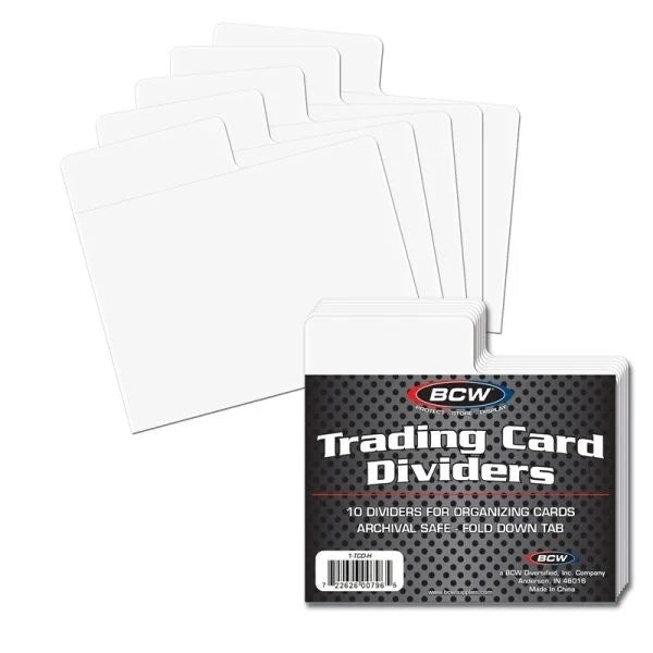 Image for Card Dividers Standard Horizontal - White (10-Pack) - Collectible Storage