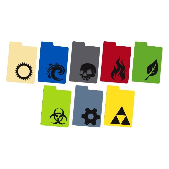 Image for Card Dividers Standard - Iconic Symbols (8-Pack) - Collectible Storage