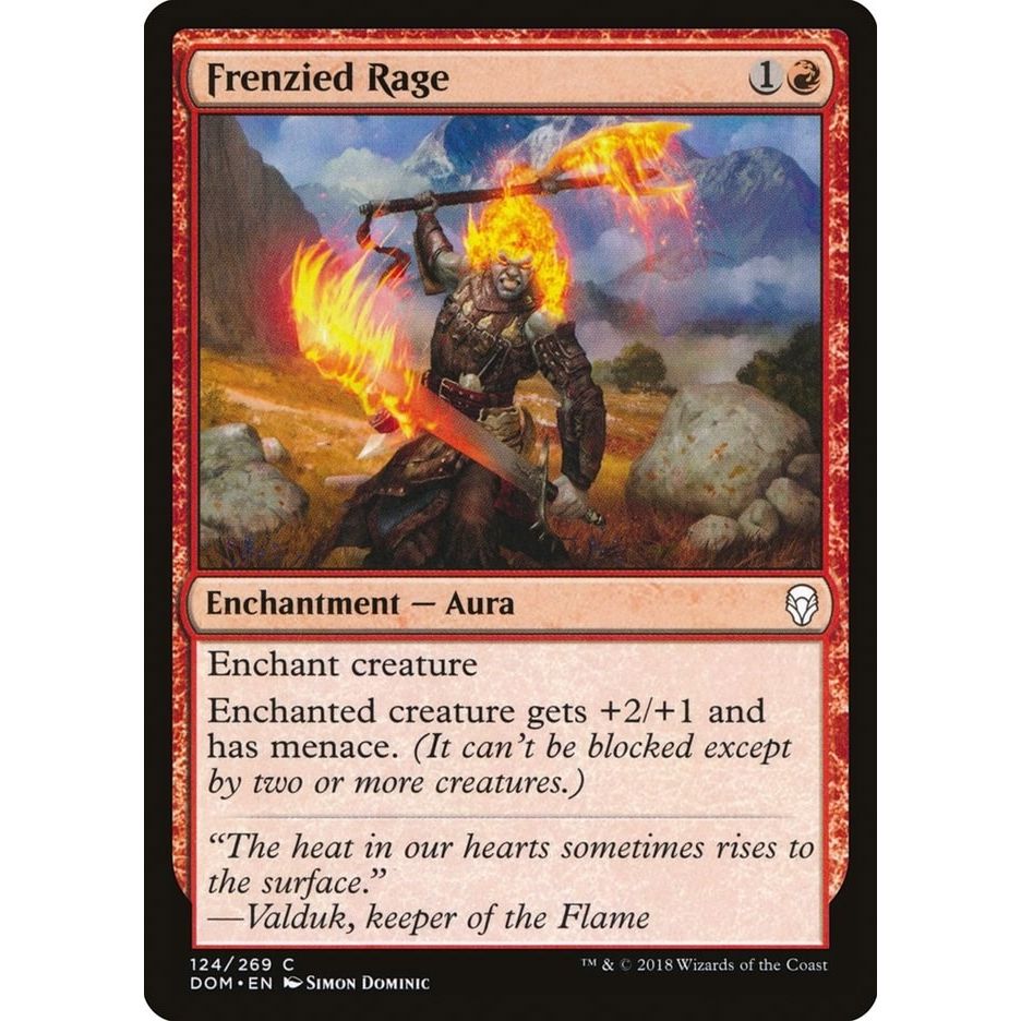 Image for Frenzied Rage (124) (DOM) - Magic: The Gathering