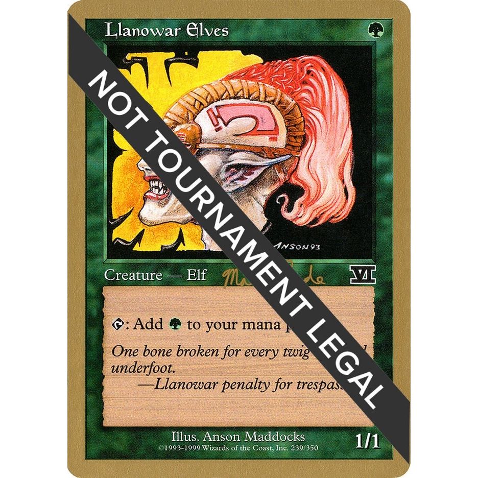 Image for Llanowar Elves - 1999 Matt Linde (6ED) (WCD) - Magic: The Gathering
