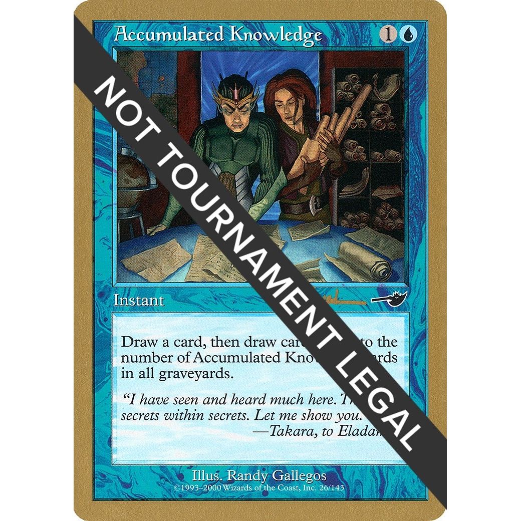 Image for Accumulated Knowledge - 2001 Antoine Ruel (NMS) (WCD) - Magic: The Gathering