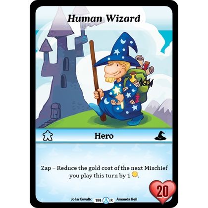 Image for Human Wizard (Alt 1) (198) (MUNS1) - Munchkin CCG