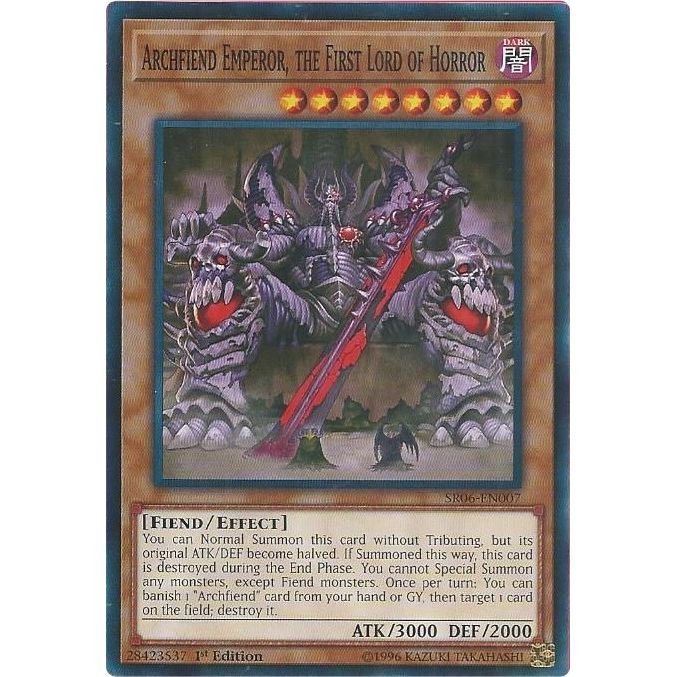 Image for Archfiend Emperor, the First Lord of Horror (SR06-EN007) (SR06) - YuGiOh