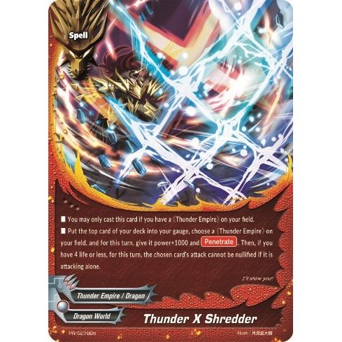 Image for Thunder X Shredder (PR/0278EN) (PR) - Future Card BuddyFight