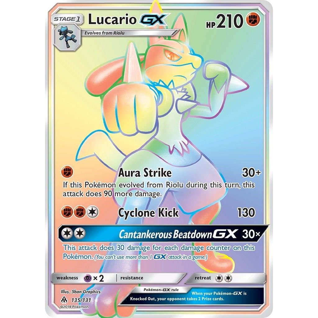 Image for Lucario GX (Secret) (135/131) (SM06) - Pokemon