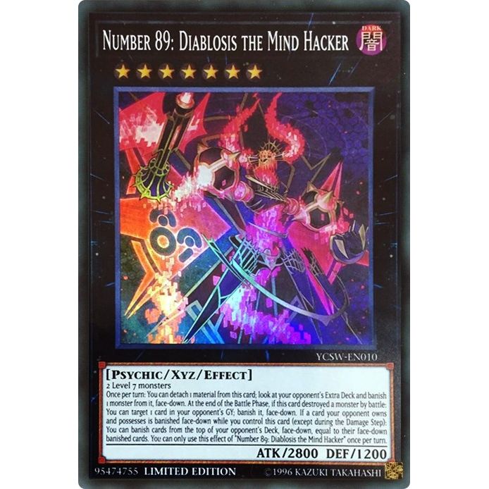 Image for Number 89: Diablosis the Mind Hacker (YCSW-EN010) (YCSW) - YuGiOh